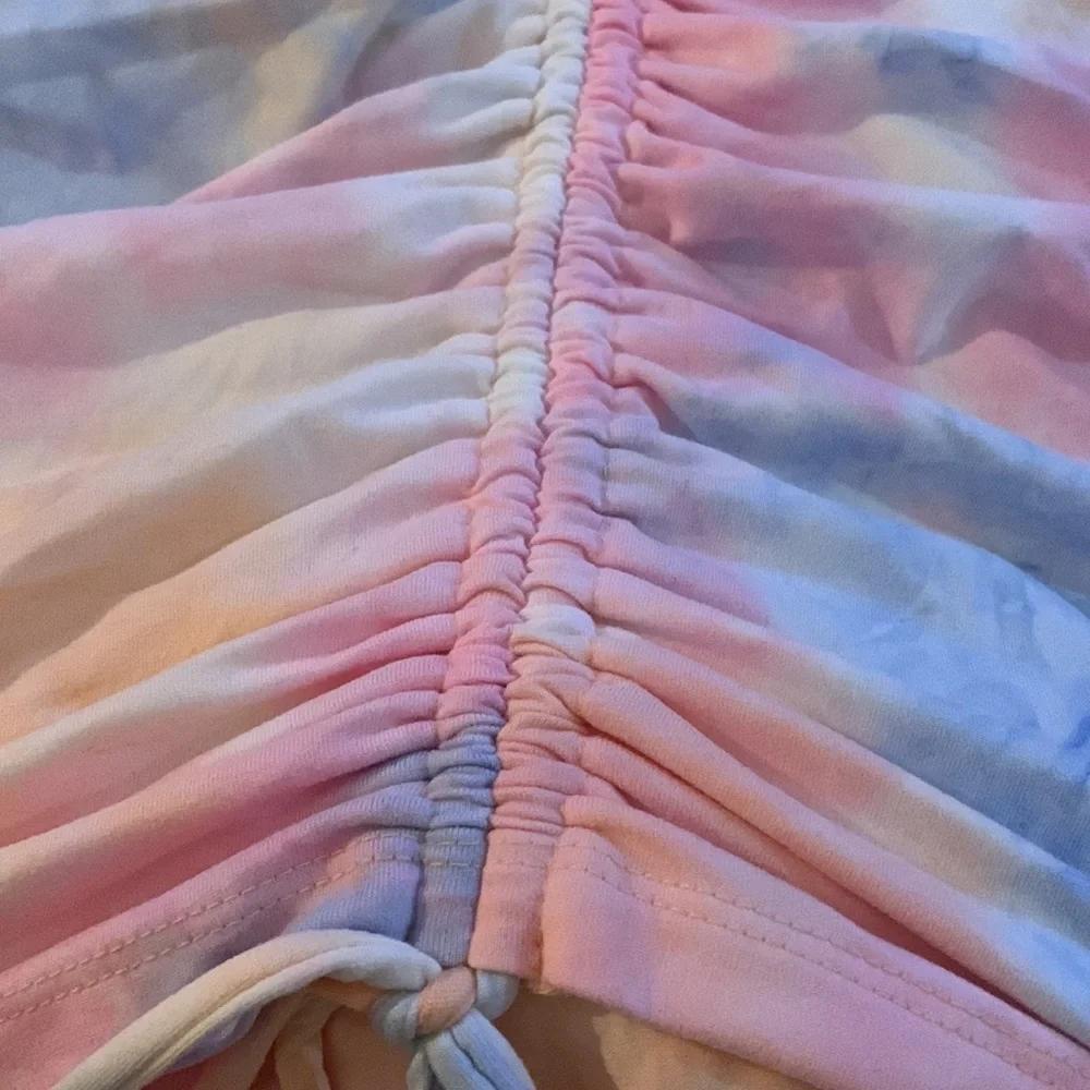Pastel Tie Dye Ruched Front Mini Dress - Picture 5 of 8